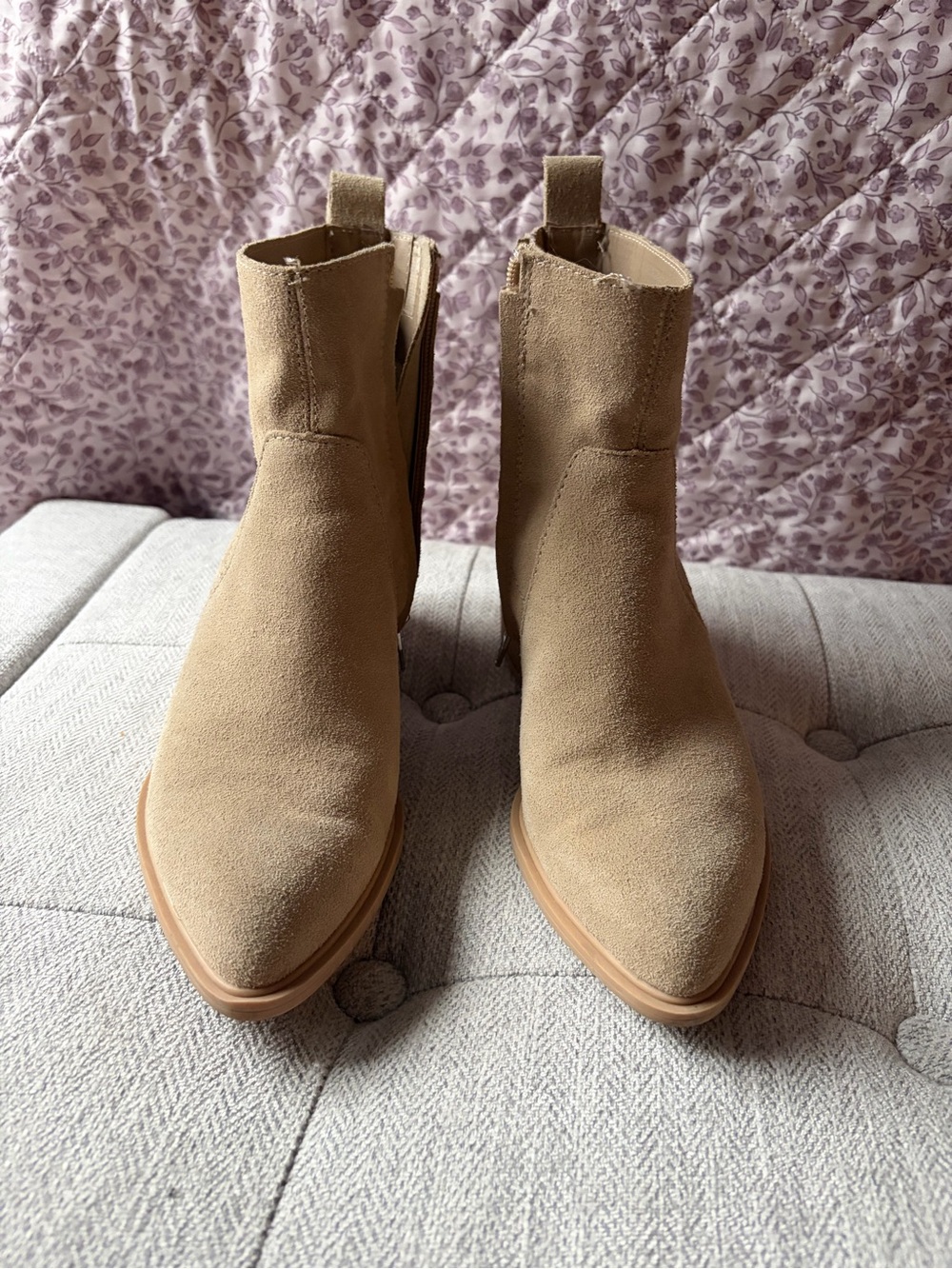 Dolce Vira Women's Suede Ankle Boots - Tan